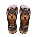 Cute Dog 3D Print Rubber Flip Flop Flat Slippers Dog Design Footwear Pet Clever 9 5 