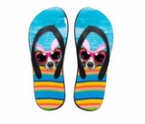 Cute Dog Print Beach Flip Flops Flat Slippers Dog Design Footwear Pet Clever 3 