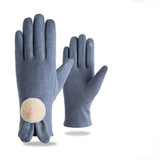 Cute Embroidery Gloves Cat Design Accessories Pet Clever C Blue 