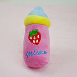 Cute Fruit & Vegetable Squeak Toys Toys Pet Clever pink baby bottle 