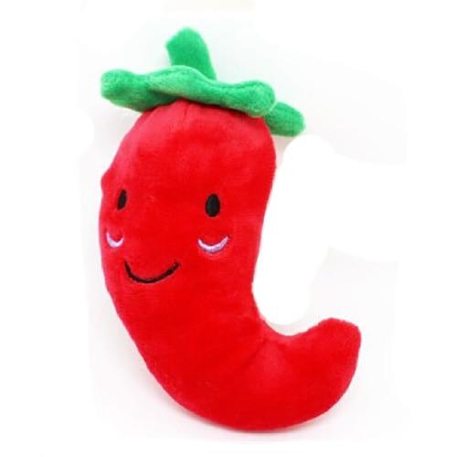 Cute Fruit & Vegetable Squeak Toys Toys Pet Clever chilli 