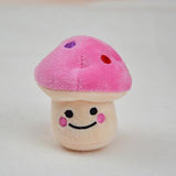 Cute Fruit & Vegetable Squeak Toys Toys Pet Clever pink mushroom 