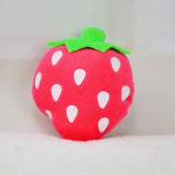 Cute Fruit & Vegetable Squeak Toys Toys Pet Clever red strawberry 