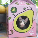 Cute Juice Box Pet House Dog Beds & Blankets Pet Clever avocado 