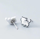 Cute Lively Cat Stud Earrings Cat Design Accessories Pet Clever 