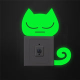 Cute Luminous Wall Decals Cat Design Accessories Pet Clever 