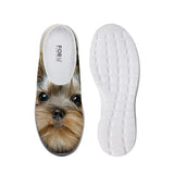 Cute Mesh Shoes 3D Cool Dog Printed Slip-on Dog Design Footwear Pet Clever 