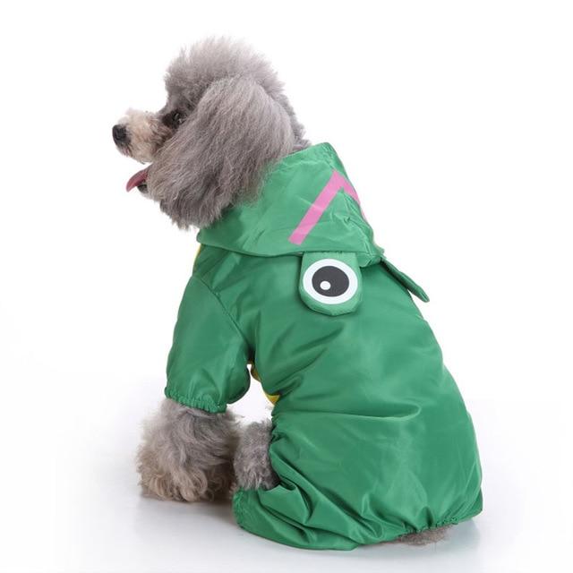 Cute Pet Raincoat Cat Clothing Pet Clever Green XS 