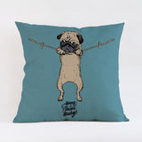 Cute Pug Design Pillow Case﻿ Dog Design Pillows Pet Clever C 
