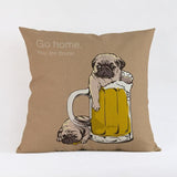 Cute Pug Design Pillow Case﻿ Dog Design Pillows Pet Clever G 
