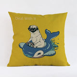 Cute Pug Design Pillow Case﻿ Dog Design Pillows Pet Clever F 