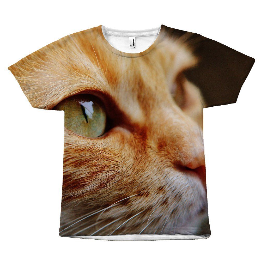 Cute "Starring Eyes Cat Design" T-Shirt All Over Print teelaunch Starring Eyes S 
