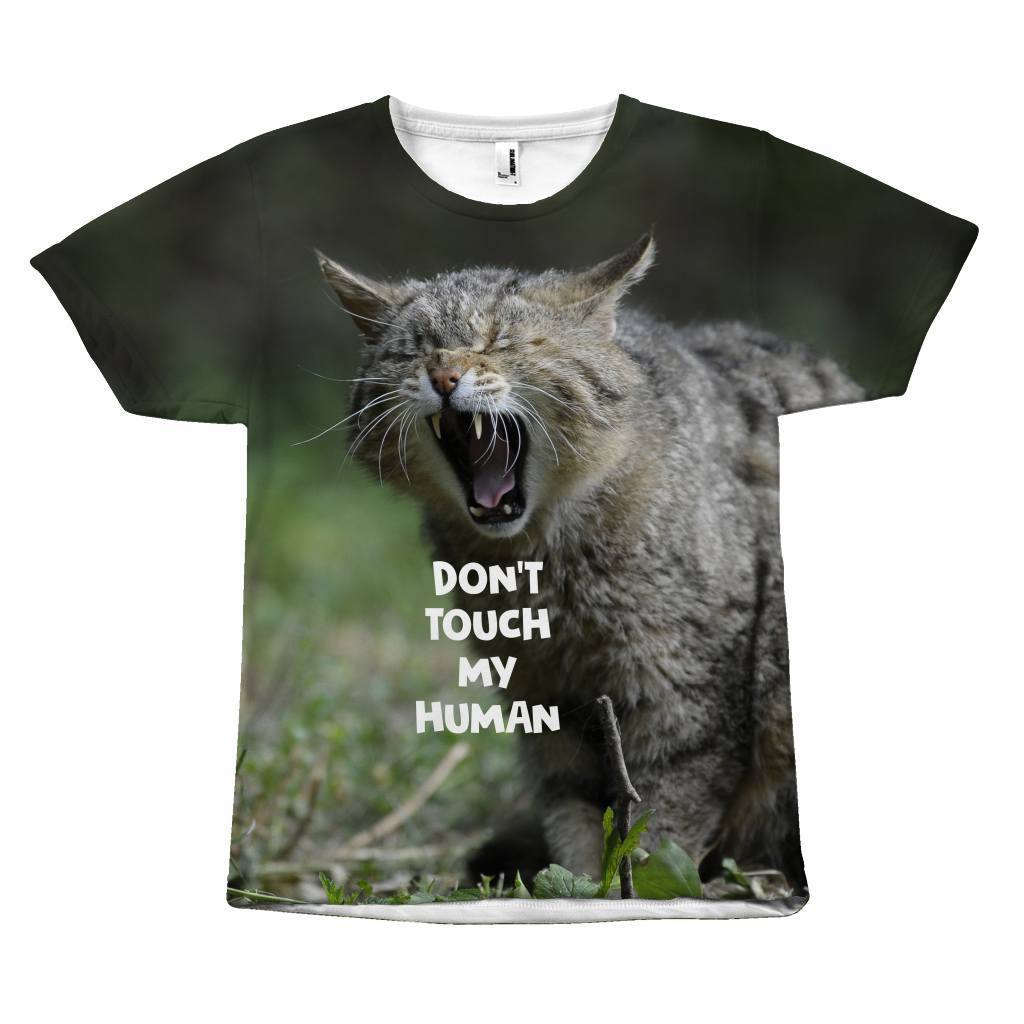 Cute Statement "I'm a Lazy Cat Person Design" T-Shirt All Over Print teelaunch Not my Human S 