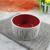 Cute Statements Pet Feeding Bowl Cat Bowls & Fountains Pet Clever red 