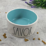 Cute Statements Pet Feeding Bowl Cat Bowls & Fountains Pet Clever blue 