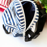 Cute Striped Pet Travel Backpack with Harness Leash Dog Harness Pet Clever Blue S 