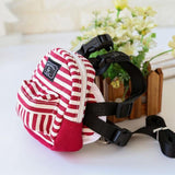 Cute Striped Pet Travel Backpack with Harness Leash Dog Harness Pet Clever Red S 