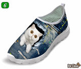 Cute Style Cat Printing Air Mesh Shoes Cat Design Footwear Pet Clever Desgin 6 