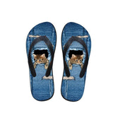 Cute Women Cat Print Beach Flip Flops Slipper Sandals Cat Design Footwear Pet Clever 3 