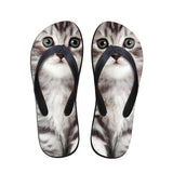 Cute Women Cat Print Beach Flip Flops Slipper Sandals Cat Design Footwear Pet Clever 1 