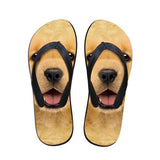 Cute Women Dog Print Beach Flip Flops Slipper Sandals Dog Design Footwear Pet Clever 3 