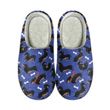 Dachshund With Dog Paw Pattern Home Plush Slippers Other Pets Design Footwear Pet Clever Purple Blue 37-38 