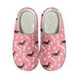 Dachshund With Dog Paw Pattern Home Plush Slippers Other Pets Design Footwear Pet Clever Light Pink 37-38 