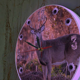 Deer Hunter Camera Sniper Big Buck Round Wall Clock Hunting Decor Wildlife Animal Art Elk Cabin Wall Clock Other Pets Design Accessories Pet Clever 