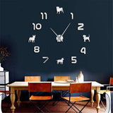 Different Dog Breeds Wall Clock Home Decor Dogs Pet Clever 