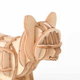 DIY Cat 3D Wooden Puzzle Home Decor Cats Pet Clever 