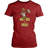 Dog + Beer Shirt Design T-shirt teelaunch 