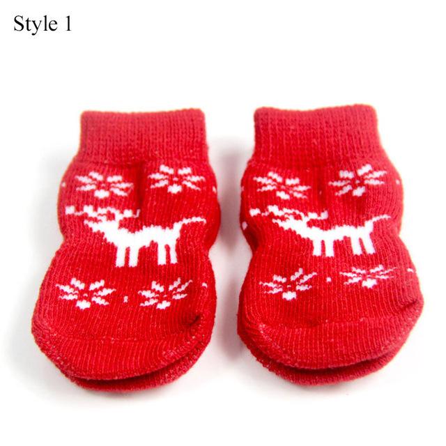 Dog Christmas Socks Cat Clothing Pet Clever style1 S 