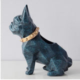 Dog Craft Pen Holder Decoration Home Decor Dogs Pet Clever Dark Blue 