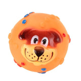 Dog Face Squeaky Toy Toys Pet Clever 