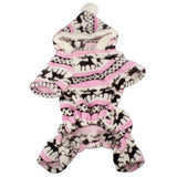 Dog Jumpsuit Hoodie Coat Dog Clothing Pet Clever Pink S 