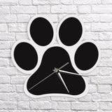 Dog Paw Wall Clock Puppy Pet Foot Wall Art Pet Clinic Pet Shop Home Decor Wall Clock Home Decor Dogs Pet Clever 