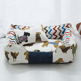 Dog Print Detachable Cushion Pad Dog Beds & Blankets Pet Clever 