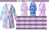 Dog Print Girls Bathrobes Kids Hooded Robes For You Pet Clever 