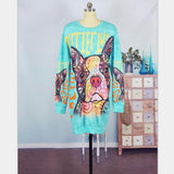 Dog Print Mother Daughter Matching Long Sleeve Dog Design Accessories Pet Clever 
