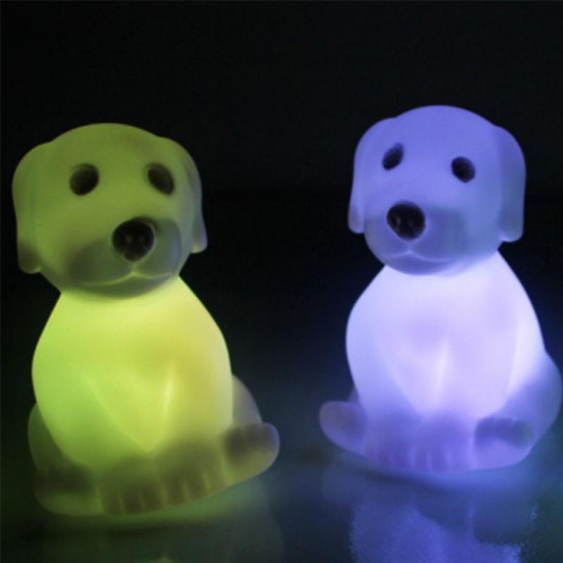 Dog Shape Colorful LED Night﻿ Dog Design Accessories Pet Clever 