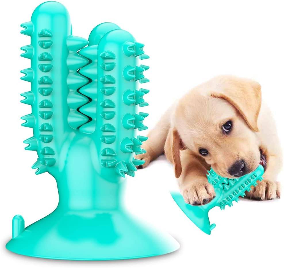 Dog Toothbrush Chew Toys Suction Cup Toothbrush Pet Clever Blue 