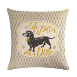 Dog with Creative Statement Print Throw Pillow Cover Dog Design Pillows Pet Clever C 