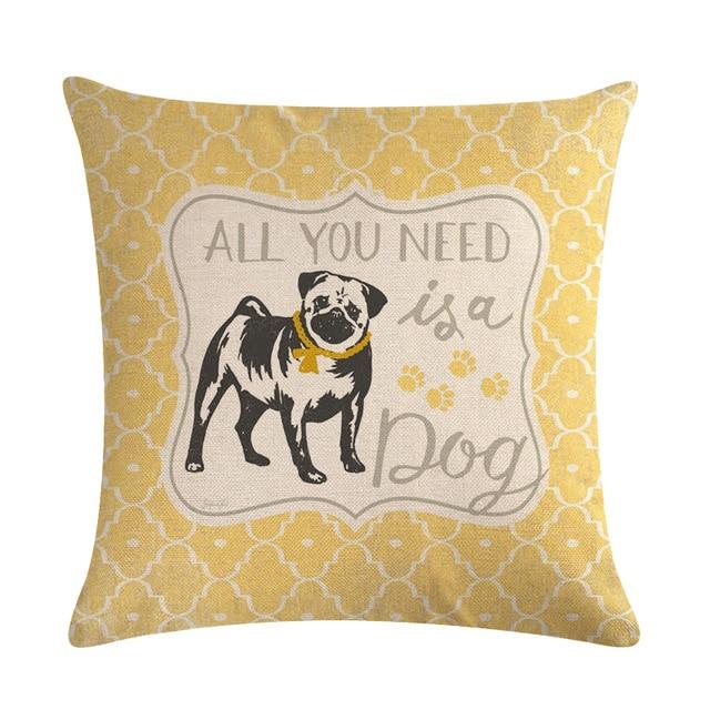 Dog with Creative Statement Print Throw Pillow Cover Dog Design Pillows Pet Clever A 