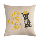 Dog with Creative Statement Print Throw Pillow Cover Dog Design Pillows Pet Clever F 