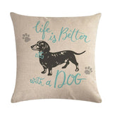 Dog with Creative Statement Print Throw Pillow Cover Dog Design Pillows Pet Clever 
