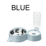 Double Bowl Automatic Pet Feeder Dog Bowls & Feeders Pet Clever Blue 