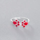 Double Paw Ring Cat Design Accessories Pet Clever 