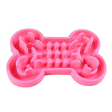 Durable Pet Interactive Slow Food Feeder Dog Bowls & Feeders Pet Clever S rose red 
