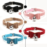 Elastic Bow with Bell Pet Collar Artist Collars & Harnesses Pet Clever 