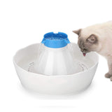 Electric Two Area Pet Water Fountain Feeder ﻿ Dog Bowls & Feeders Pet Clever 